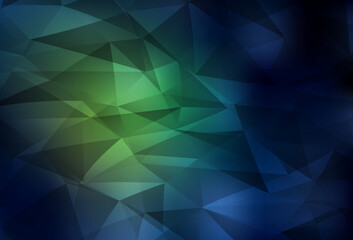 Obraz premium Dark Green vector low poly layout.