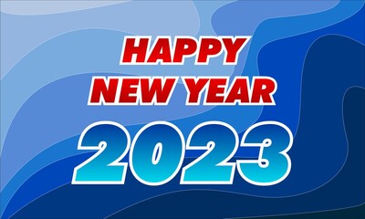 abstract background new year 2023 edition deep blue sea