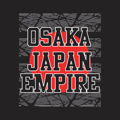 osaka city japanese design typography vector illustration for print all media