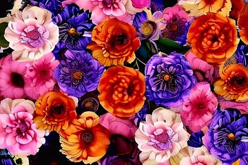 bouquet of flower wall background