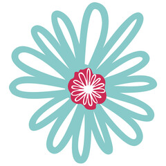 Colorful flower no background PNG