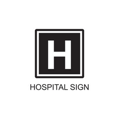 hospital sign icon , medical icon