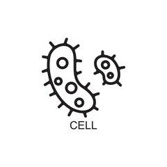 virus icon , cell icon vector