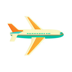 Modern flat design of Transport public transportable plane for transportation in city.