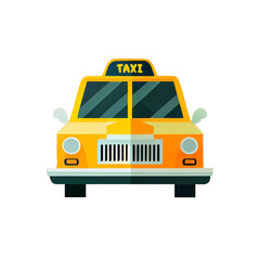Modern flat design of Transport public transportable taxi for transportation in city.