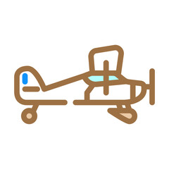 taildraggers airplane aircraft color icon vector. taildraggers airplane aircraft sign. isolated symbol illustration