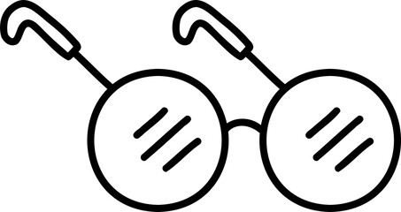 Hand Drawn round glasses illustration