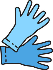 Hand Drawn medical gloves illustration