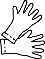 Hand Drawn medical gloves illustration