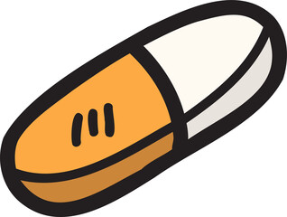 Hand Drawn capsule pill illustration