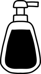 Hand Drawn soap pump bottle illustration