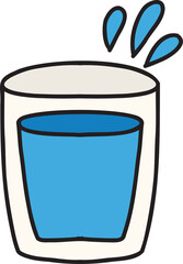 Hand Drawn clean glass illustration
