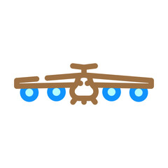 transport airplane aircraft color icon vector. transport airplane aircraft sign. isolated symbol illustration