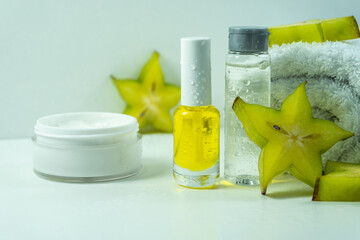 Carambola plant, star fruit. the fruits of Thailand have healing properties. SPA and beauty...