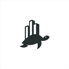 Building construction abstract business logo. Geometric line logo inspiration. Vector template on the white background.