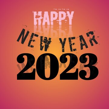 Happy New Year 2023 In Light Pink Colour Background