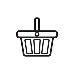 shopping basket bag icon design vector template
