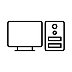 Desktop PC vector icon symbol design