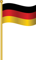 Flag of Germany, Germany flag Golden waving isolated vector illustration eps10.