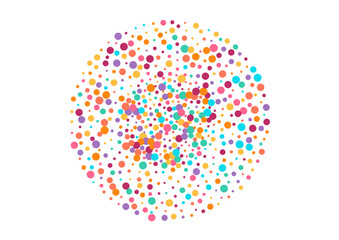 Bright Circle Top Vector White Background.