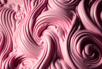 Fototapeta premium close up of a pink icing backdrop texture. Generative AI