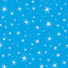 Vector seamless pattern from snowflakes in doodle style. Winter, christmas, new year background and texture. Snowfall, falling snow, blizzard