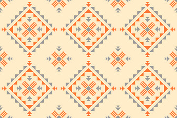 Abstract ethnic native art. Geometric ethnic seamless pattern in tribal. Fabric Indian style. Design for background, wallpaper, illustration, fabric, clothing, carpet, textile, batik, embroidery.