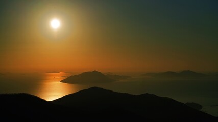 South Korea, Namhae sea, and sunrise scenery