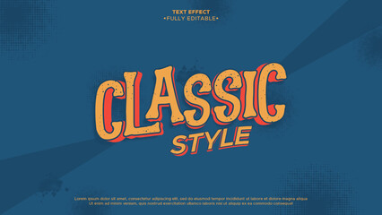 Fototapeta premium classic, old, and vintage style vector text effect