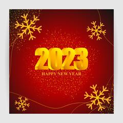 Fototapeta na wymiar Vector illustration for Happy New year 2023 background