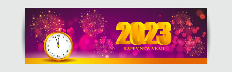 Vector illustration for Happy New year 2023 background