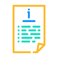 job folder color icon vector. job folder sign. isolated symbol illustration