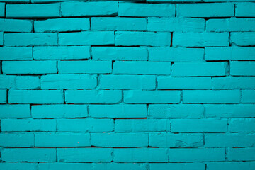 Abstract Pastel Blue and White brick wall texture background.