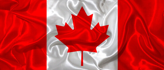 Canada country wavy flag design