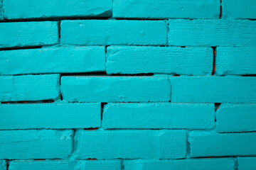 Abstract Pastel Blue and White brick wall texture background.