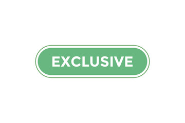 Exclusive button web banner template Vector Illustration
