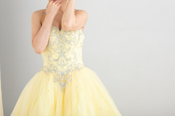 Fototapeta premium ドレスを着た女性 dress