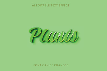 Plants text effect