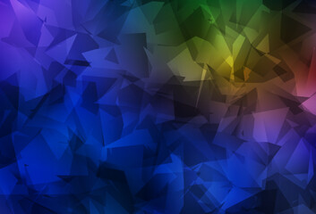 Dark Blue, Yellow vector abstract mosaic backdrop.