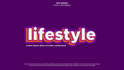 modern and simple text effect with halftone effect and 3d shadow style