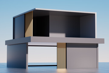 3d rendering simple architecture design