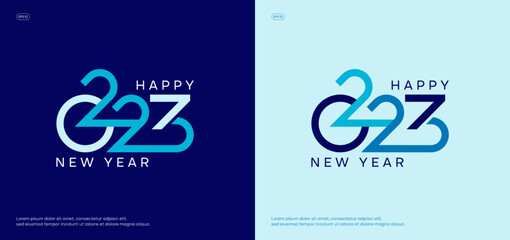 The new year 2023 celebration greeting. 2023 new year symbol design concept. Vector