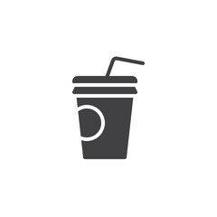 Soda drink cup vector icon