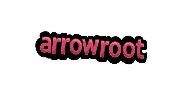 White screen animation video written ARROWROOT