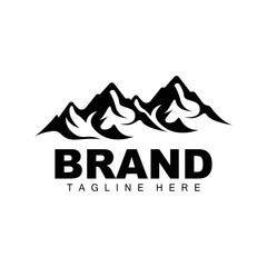 Mountain Logo, Vector Mountain Climbing, Adventure, Design For Climbing, Climbing Equipment, And Brand With Mountain Logo
