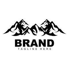 Mountain Logo, Vector Mountain Climbing, Adventure, Design For Climbing, Climbing Equipment, And Brand With Mountain Logo