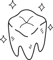 Hand Drawn good teeth illustration