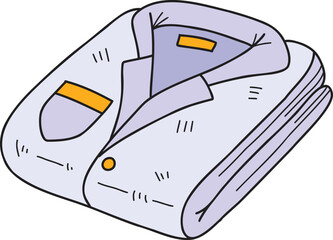 Hand Drawn folded shirt illustration