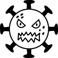 Hand Drawn cartoon virus illustration