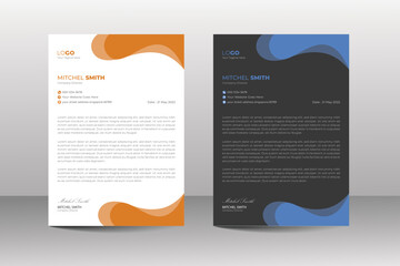 Modern and creative Business clean letterhead design template